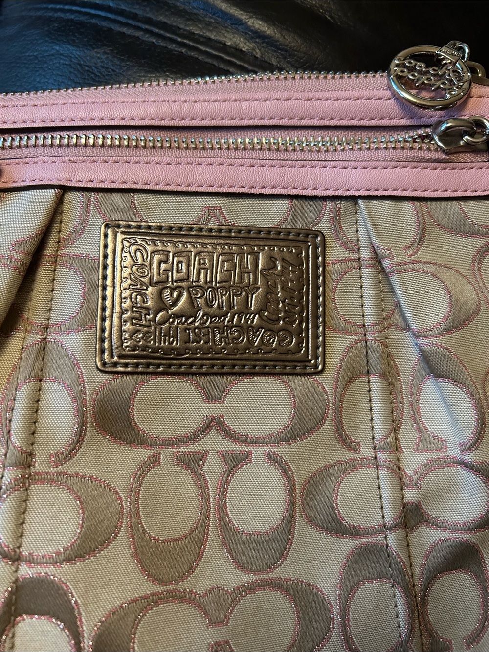 Coach Poppy Pink Signature Crossbody Bag - Picture 2 of 11